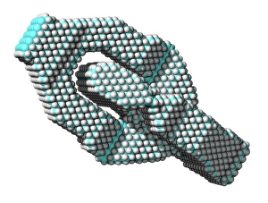 Carbon and hydrogen atoms form a miniature Universal joint print