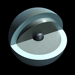 Images Dated 8th October 2013: Computer artwork of Uranus interior Print