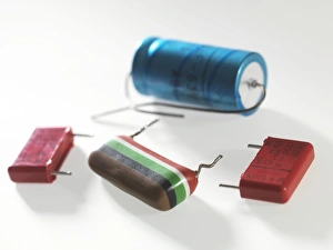 Electronic Components Prints: Various capacitors