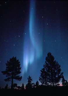 View of an aurora borealis display View of an aurora borealis display