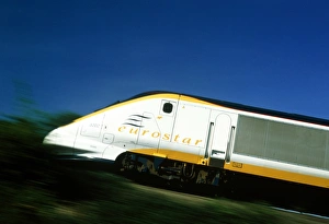 View of a Eurostar Channel Tunnel train View of a Eurostar Channel Tunnel train