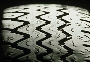 View of the tread pattern of a motor vehicle tyre View of the tread pattern of a motor vehicle tyre