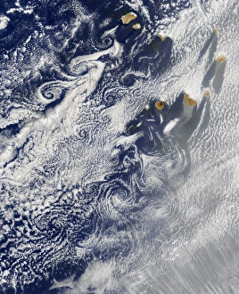 Von Karman vortices, Cape Verde islands Von Karman vortices, Cape Verde islands