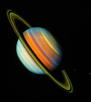 Voyager 2 image of Saturn & its rings Voyager 2 image of Saturn & its rings