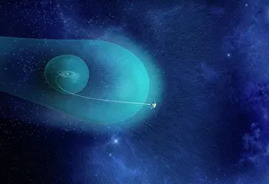 Voyager probe trajectory, artwork C018/0285 Voyager probe trajectory, artwork C018/0285