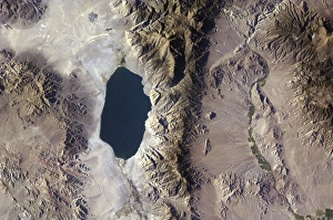 ISS Space Station Prints: Walker Lake Print, a photograph of the lake's surface in western Nevada