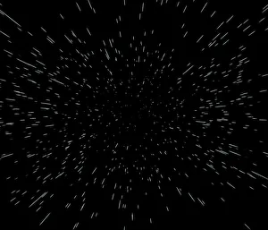 Prints of Warp speed. Conceptual computer artwork of streaks of stars representing travel at faster-than-light (FTL, superluminal) speeds Images Dated 2001 October: Warp Speed Print: Streaks of stars in motion
