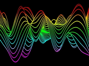 Images Dated 2011 January: Wave Pattern Print, Sine Waves Wireframe Design