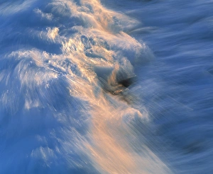 Ocean Wave Photography Prints: Wave striking rock