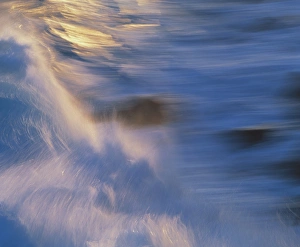 Coastal Erosion Images Prints: Wave striking rocks