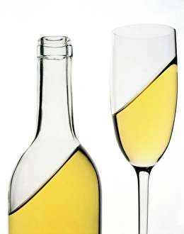 White Wine Bottle Prints: White wine