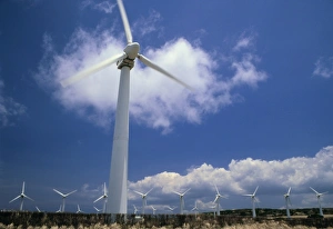 Wind turbines at power station, Hawaii Wind turbines at power station, Hawaii