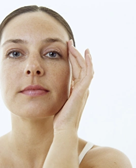 Youthful Female Face Prints: Womans face