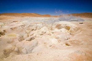 Bolivia, Southern Altiplano, Uyuni Highlands. Fumaroles Bolivia, Southern Altiplano, Uyuni Highlands. Fumaroles