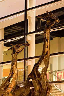 Scotland, Edinburgh, Omni Centre. These two giraffes that stand proud outside the Omni Scotland, Edinburgh, Omni Centre. These two giraffes that stand proud outside the Omni