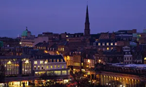 Scotland, Edinburgh, Princes Street. Looking towards Princes Street and the first phase of the New Town Scotland, Edinburgh, Princes Street. Looking towards Princes Street and the first phase of the New Town