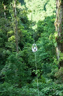 600 metre zip line at the top of the Sky Tram at Arenal Volcano, Costa Rica 600 metre zip line at the top of the Sky Tram at Arenal Volcano, Costa Rica