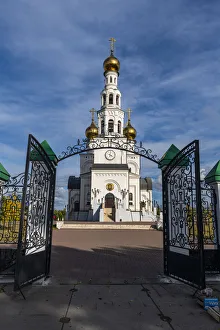 Transfiguration Cathedral Russia Prints: Abakan Cathedral of the Transfiguration, Abakan, Republic of Khakassia, Russia, Eurasia