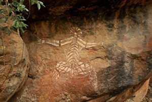 Aboriginal paintings in rock shelter in quartzite cliff, Nourlangie Rock Aboriginal paintings in rock shelter in quartzite cliff, Nourlangie Rock