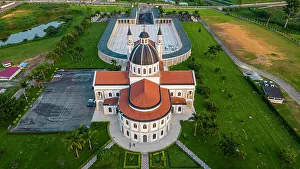 Aerial Print of the Basilica of the Immaculate Conception