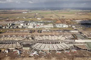 France Collection: Aerial of Charles de Gaulle Airport, Paris, France, Europe