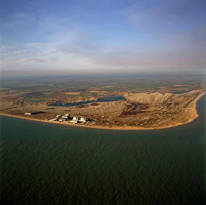 Aerial image of Dungeness Nuclear Power Station, Dungeness headland, Kent Aerial image of Dungeness Nuclear Power Station, Dungeness headland, Kent