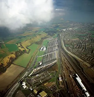 Tunnel Prints: Aerial Print of Eurotunnel Entrance, English Channel