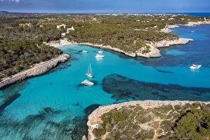 Images Dated 2021 May: Aerial of Parc Natural de Mondrago, Mallorca (Majorca), Balearic Islands, Spain