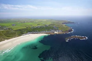 Aerial photo of Sennen Cove and Lands End Peninsula, West Penwith, Cornwall Aerial photo of Sennen Cove and Lands End Peninsula, West Penwith, Cornwall