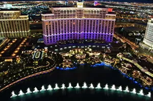 America Collection: Aerial view of Belagio Hotel Casino on the Strip