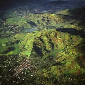 Related Images Collection: Aerial view of intensive agriculture in Rwanda, Africa