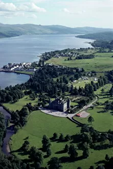Scotland Collection: Aerial view of Inverary castle and Loch Fyne