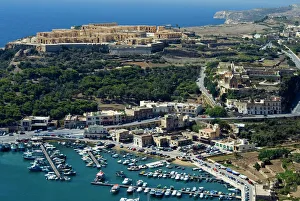 Prints of Aerial view of Mgarr, Gozo Island, Malta, Mediterranean, Europe Malta Prints: Aerial View of Mgarr, Gozo Island Print