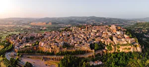 Orvieto Sunset Aerial View Print