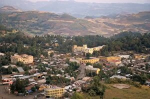 Africa Collection: Aerial view of the town taken from Goha Hotel, Gondar, Ethiopia, Africa