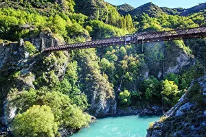 AJ Hackett Bungy jumping on the Kawarau bridge over the Kawarau River near Queenstown, Otago, South Island, New Zealand AJ Hackett Bungy jumping on the Kawarau bridge over the Kawarau River near Queenstown, Otago, South Island, New Zealand