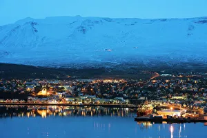 Prints of Akureyri waterfront, Iceland, Polar Regions Iceland Prints: Akureyri Waterfront Print, Iceland