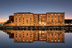 Albert Dock Liverpool Prints: The Albert Dock at night, Albert Dock