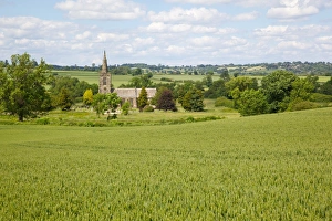 Prints of All Saints Church, Mackworth, Derby, Derbyshire, England, United Kingdom, Europe Derbyshire Prints: All Saints Church, Mackworth Print: A Derbyshire Landmark