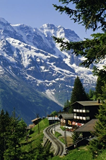Alpine Railway Print, Murren Region