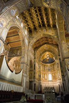 Palermo Cathedral Interior Prints: Altar, interior of the cathedral