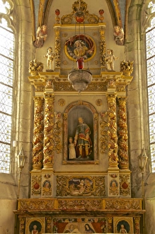 Finistere France Prints: Altar with St. Peter and child inside St