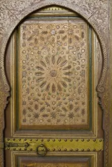 Ancient Door Collection: Ancient door in Bahia Palace, Marrakech (Marrakesh), Morocco, North Africa, Africa