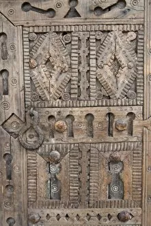 Ancient Door Collection: Ancient door for sale in the souk, Marrakech (Marrakesh), Morocco, North Africa, Africa
