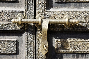 Ancient door in the souks, Marrakesh, Morocco, North Africa, Africa Ancient door in the souks, Marrakesh, Morocco, North Africa, Africa