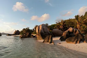 Prints of Anse Source d Argent beach, La Digue, Seychelles, Indian Ocean, Africa Seychelles Prints: Anse Source d'Argent Beach Print, La Digue Seychelles
