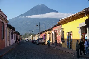 Antigua and Vulcano Fuego, Guatemala, Central America Antigua and Vulcano Fuego, Guatemala, Central America