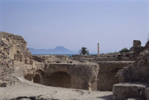 Prints of Antonine Baths, Carthage, UNESCO World Heritage Site, Tunisia, North Africa, Africa Tunisia Prints: Antonine Baths Print, Carthage, Tunisia