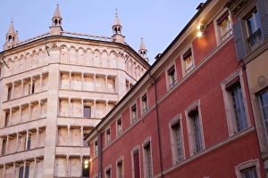 Ornate Architectural Design Prints: Architecture and Baptistry, Parma, Emilia Romagna, Italy, Europe