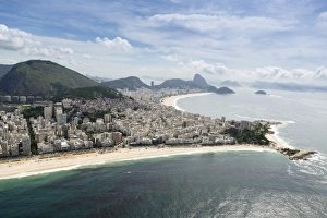 Rio De Janeiro Beaches Prints: Arpoador and Copacabana beaches and the Arpoador peninsula, Rio de Janeiro, Brazil